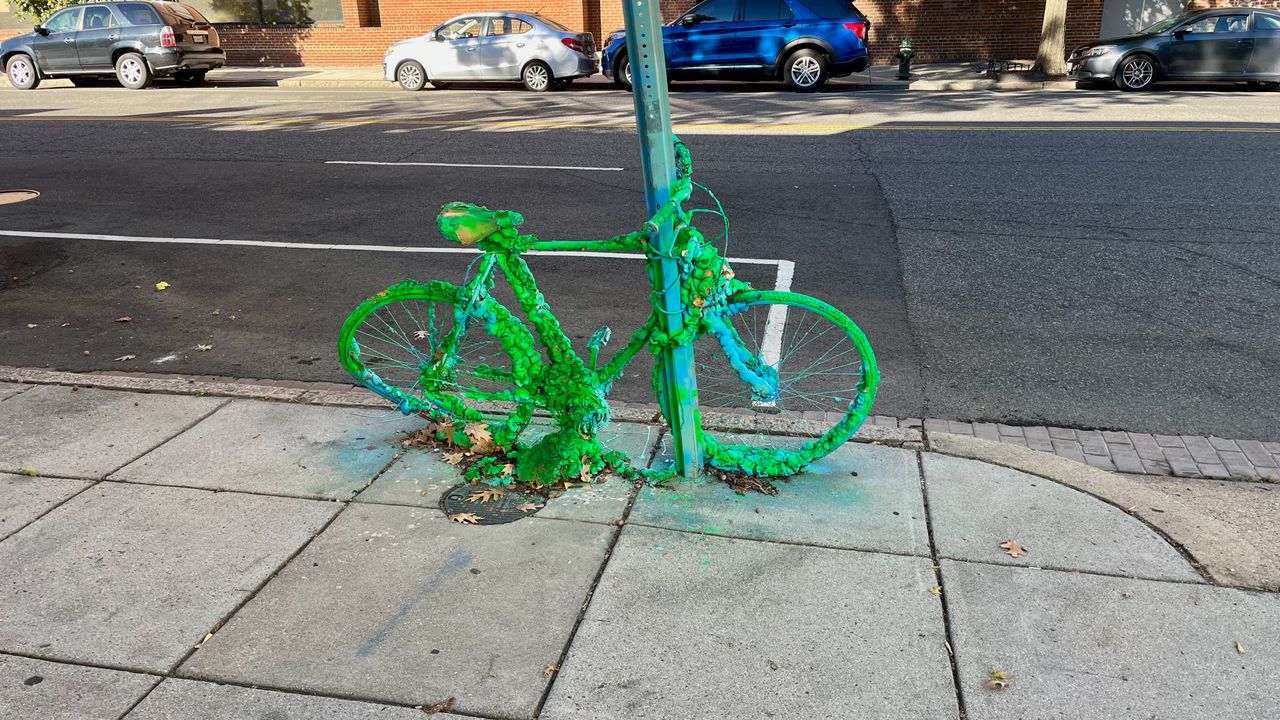 Maybe a ghost bike, colored green