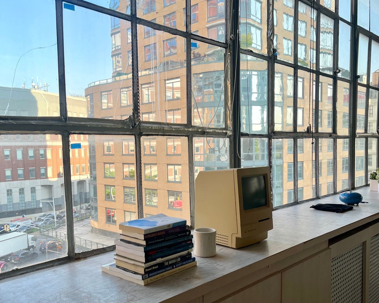 Stuff on the window sill in the office