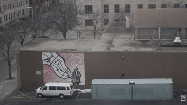 The view from the hotel window