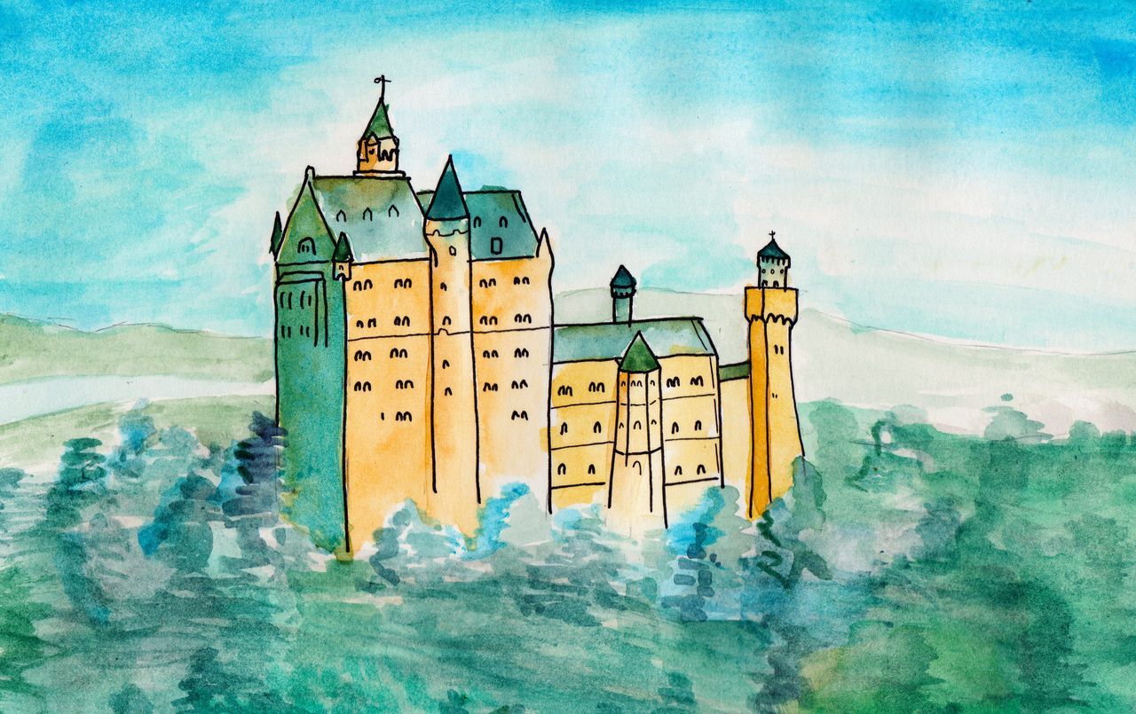 Castle watercoloring
