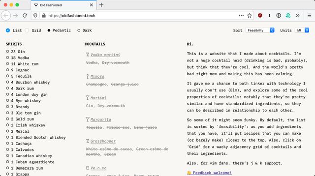 Old Fashioned app screenshot