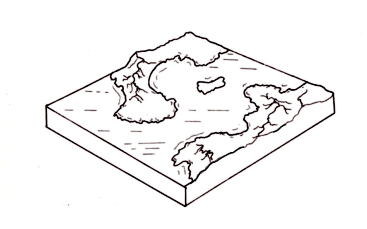 The linework after being blurred and contrast-corrected