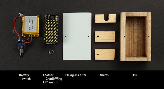 The parts for the box breathing box, neatly arranged